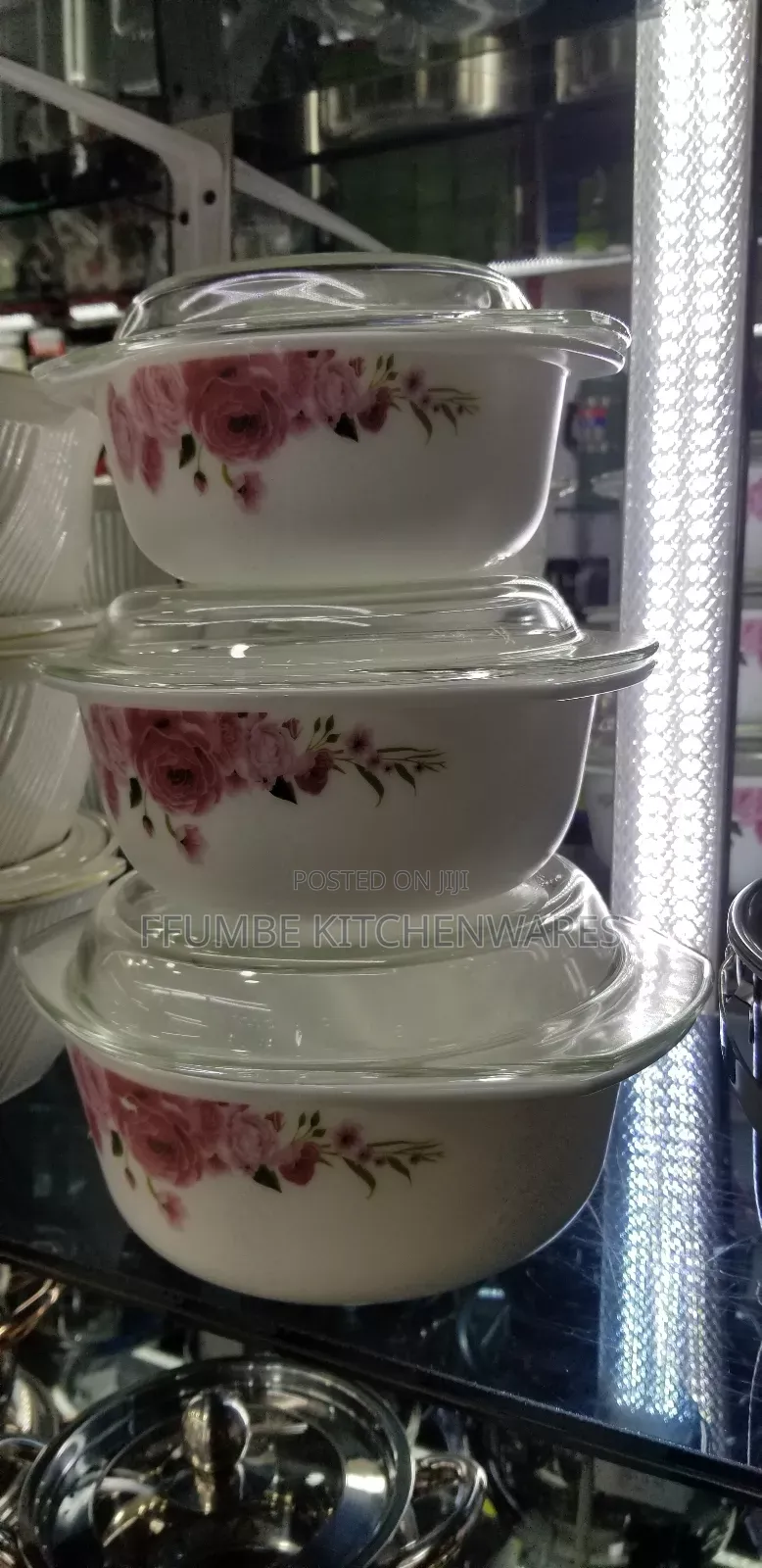 Glass Dish Set 3 Pieces