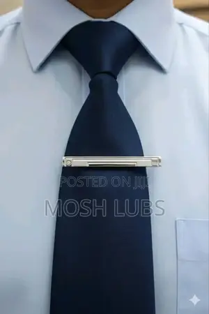 Silver Actate Tie Clips