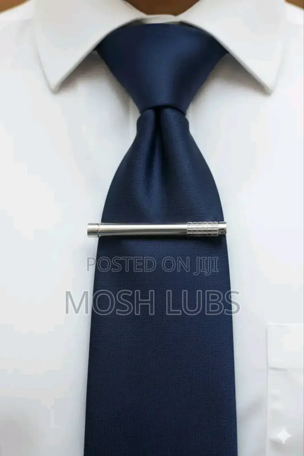 Silver Actate Tie Clips