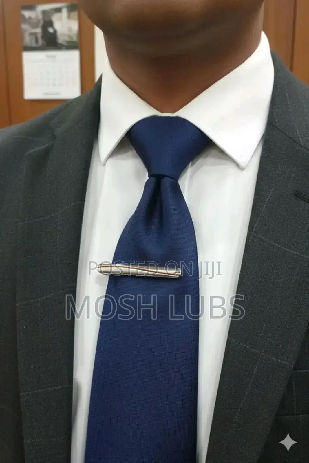 Silver Actate Tie Clips
