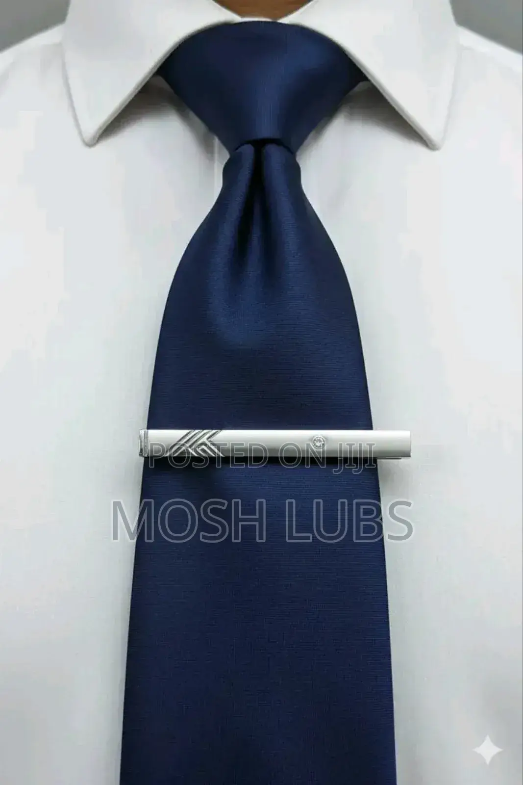 Silver Actate Tie Clips