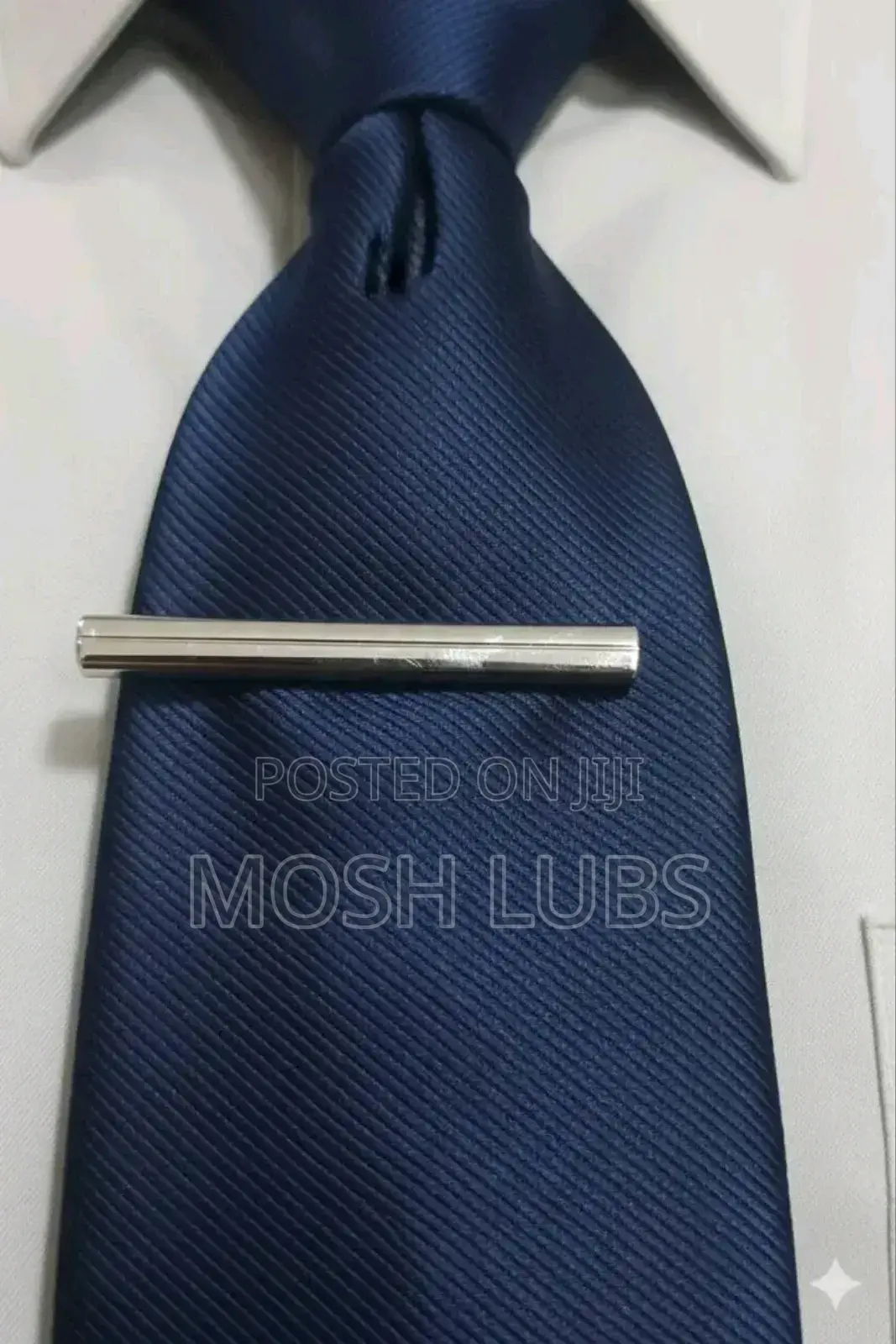 Silver Actate Tie Clips