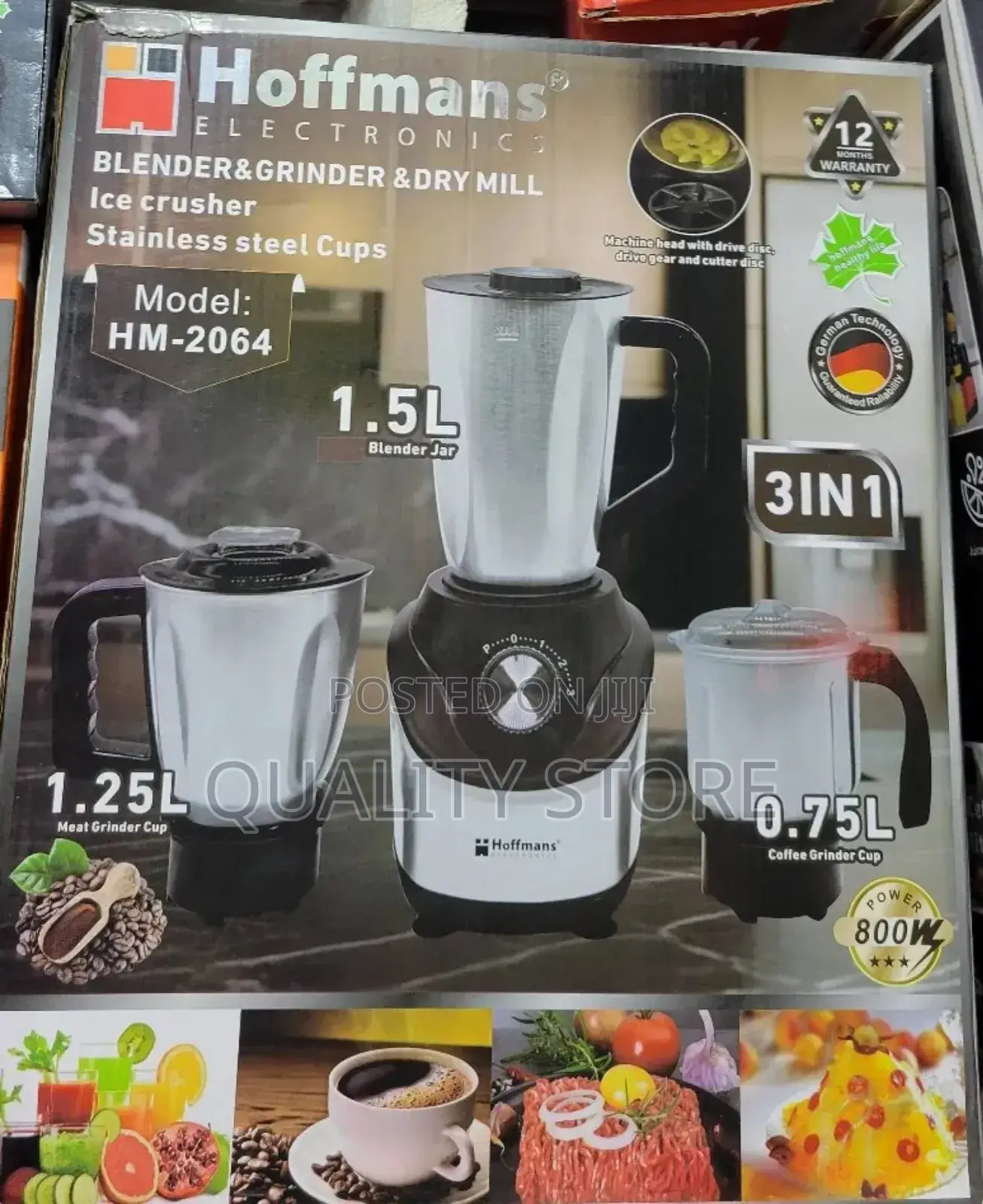 Hoffmans 3 in 1 Electric Blender Hm-2064