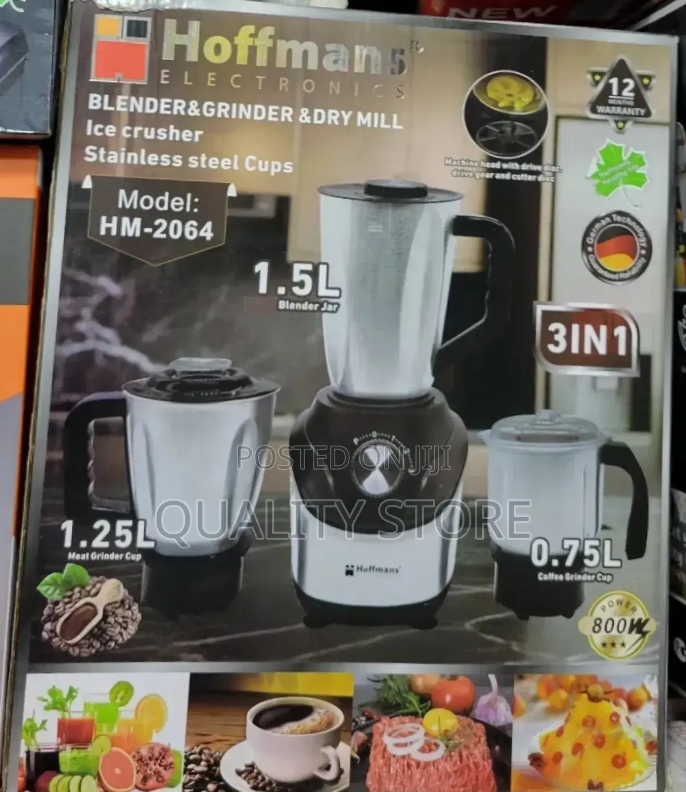 Hoffmans 3 in 1 Electric Blender Hm-2064