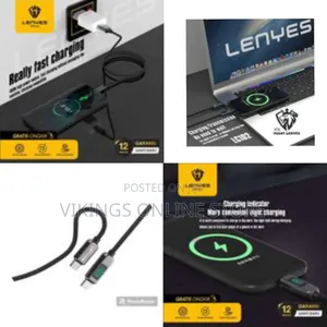 Lenyes Lc102 Usb C to Usb C Cable 5a Pd 100w Led Display Cable 4ft