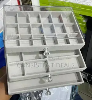 3 Tray Jewelry  Organizer Box