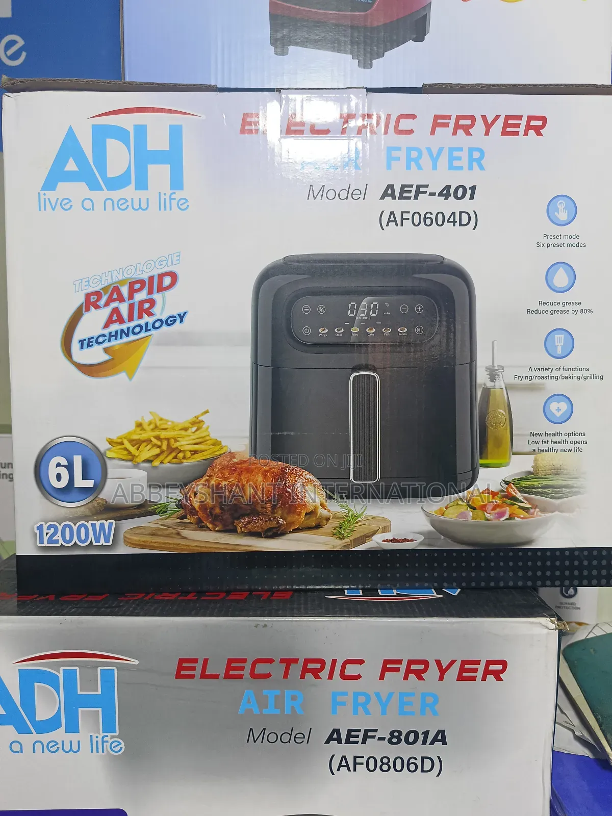 Adh 6l Digital Air Fryer, Model Aef-401/Digital Display Air Fryer