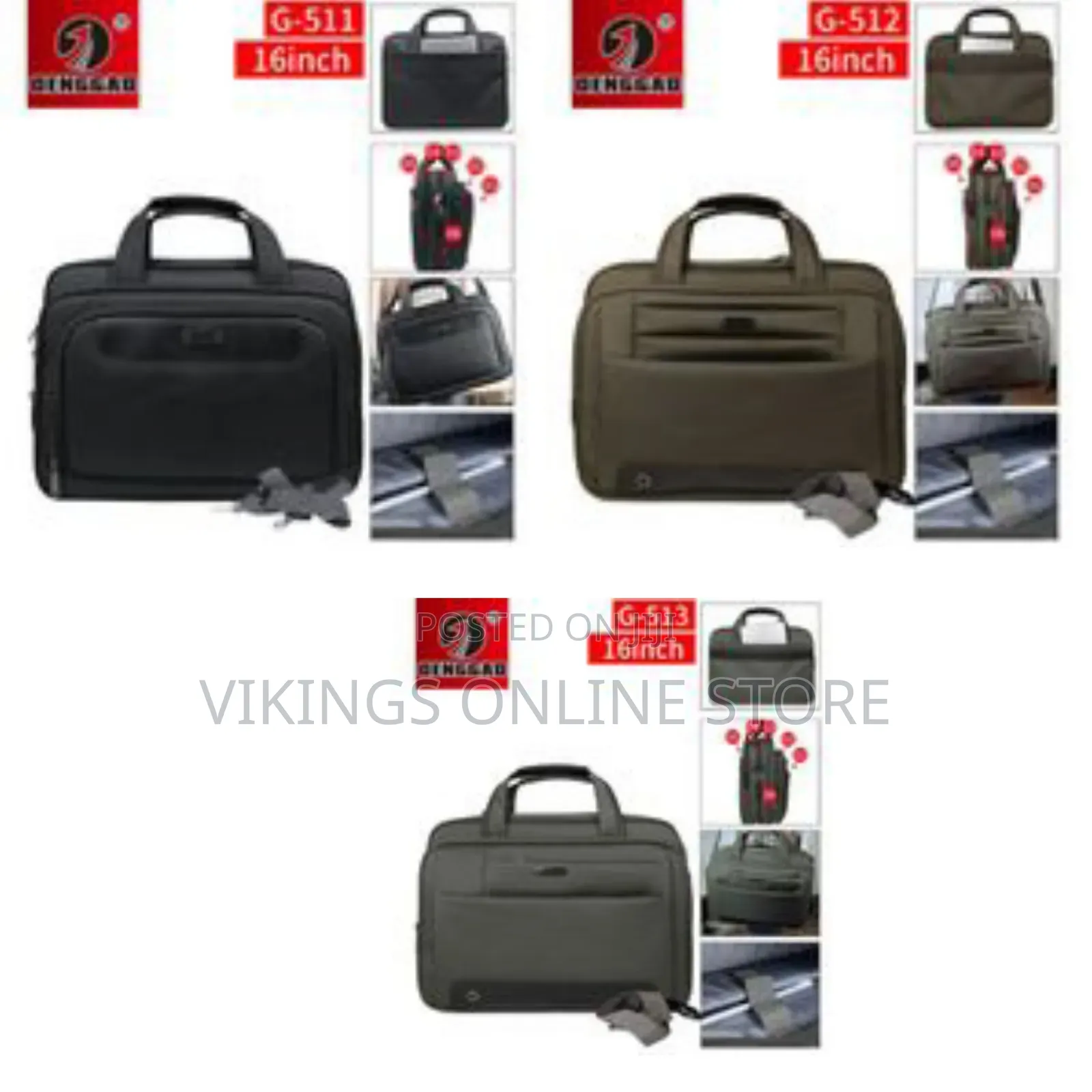 16 Inch, Laptop Briefcase Business Office Bag Water Resistant Durable