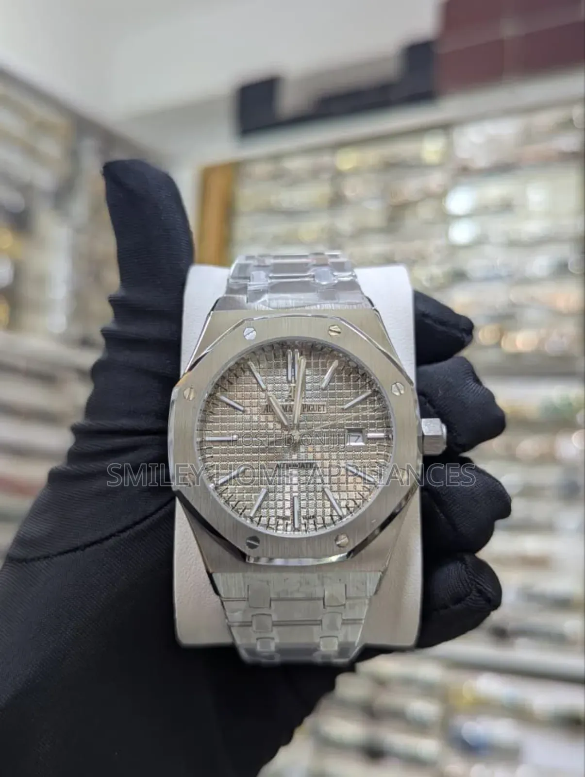 Silver Face Men's Original Audemars Piguet Automatic Wrist Time Piece