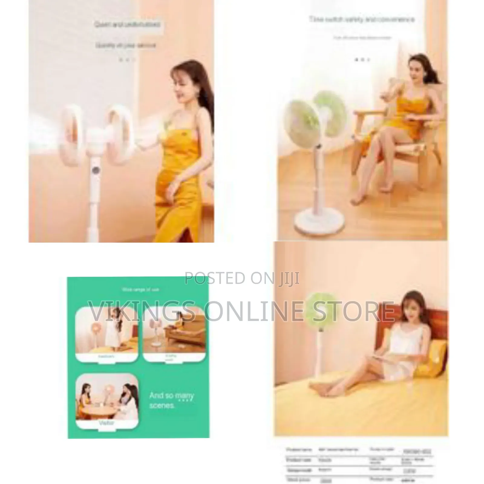 360° Double-Headed Rotating Fan Household Air Circulation Fan