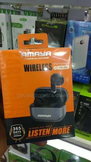 Amaya Original Earbuds Tk04 High Grade 20hrs Play Time Sports Airpods