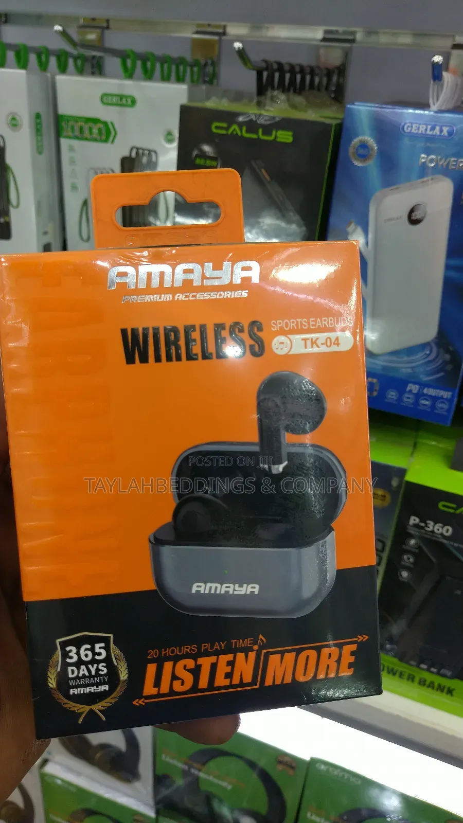 Amaya Original Earbuds Tk04 High Grade 20hrs Play Time Sports Airpods