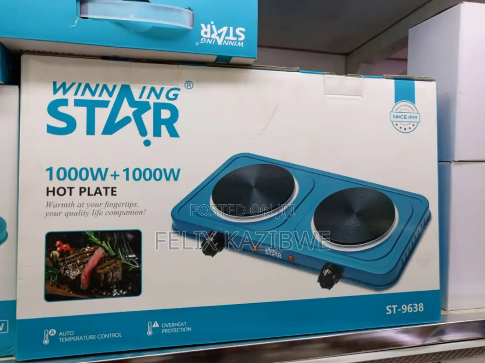 Winning Star Double Solid Electric Hot Plate.