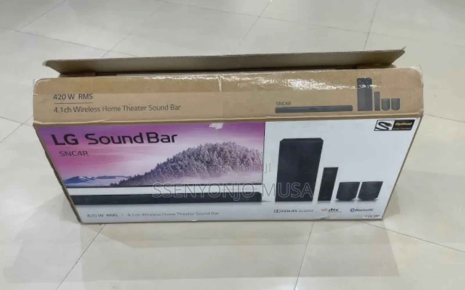 Lg Soundbar 4.1 Channel 420w With Wireless Subwoofer Rear Speakers