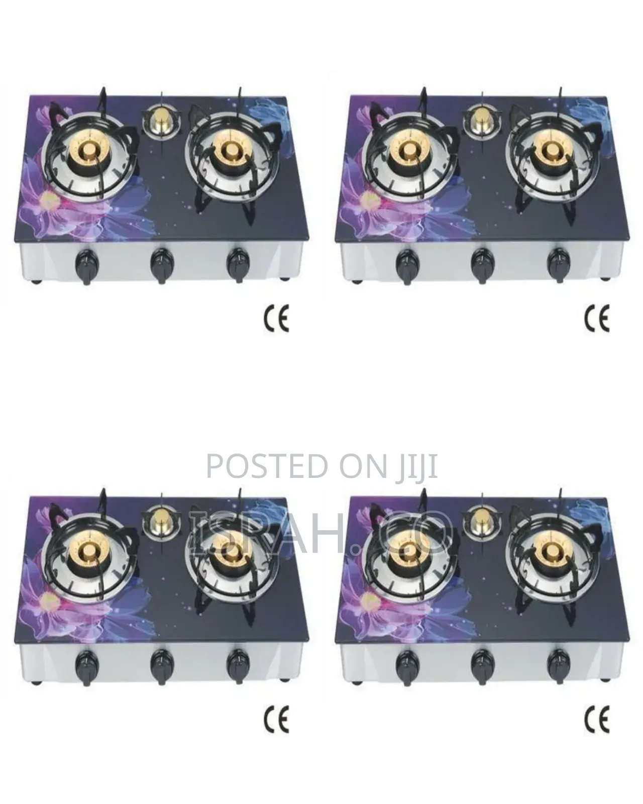 Sonashi 3 Burner Glass Top Gas Stove