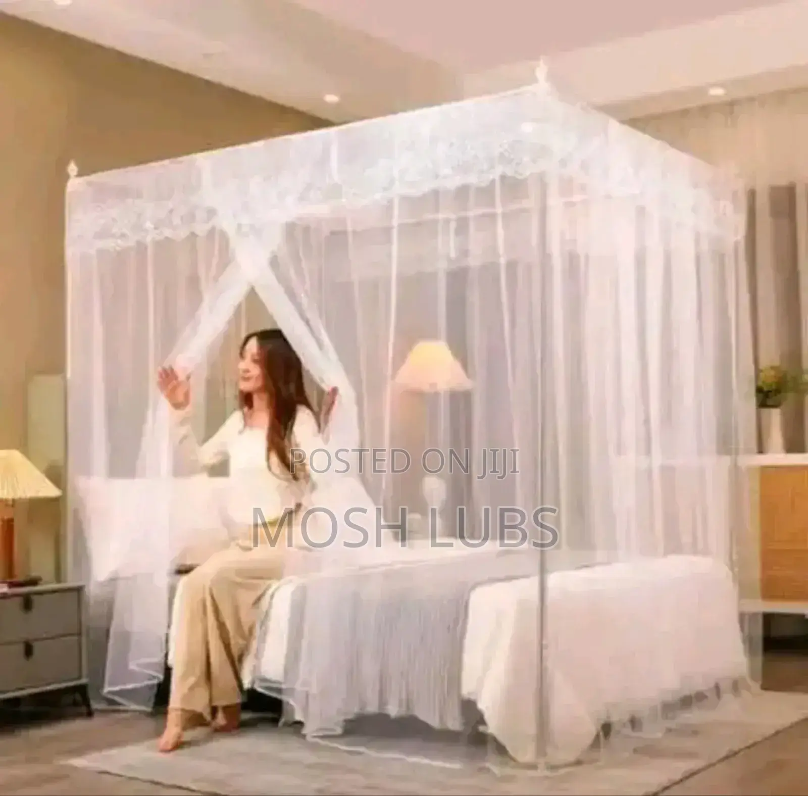 4*6"6 Inch Mosquito Net Zin White