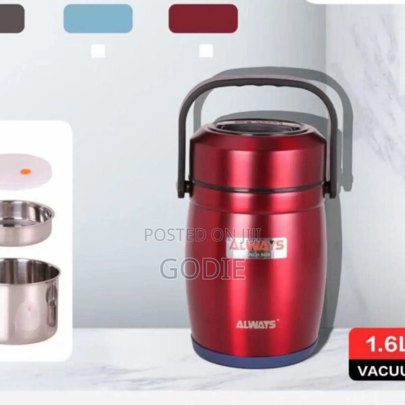 Always 1.6l Stainless Steel Vacuum Insulated Food Flask,