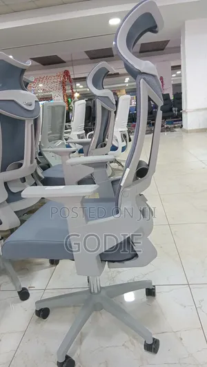 High-Back Ergonomic Office Chair a Breathable Mesh Back and a Headrest
