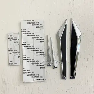 Universal Car Fender Emblem Badges 4pcs - Car Accessory Logo With Glue