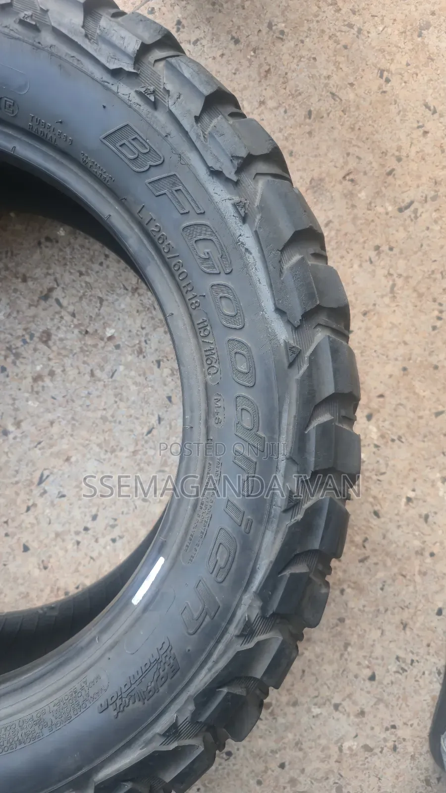 265/60r18 Mud Terrain Bf Goodrich M/T Foreign Used