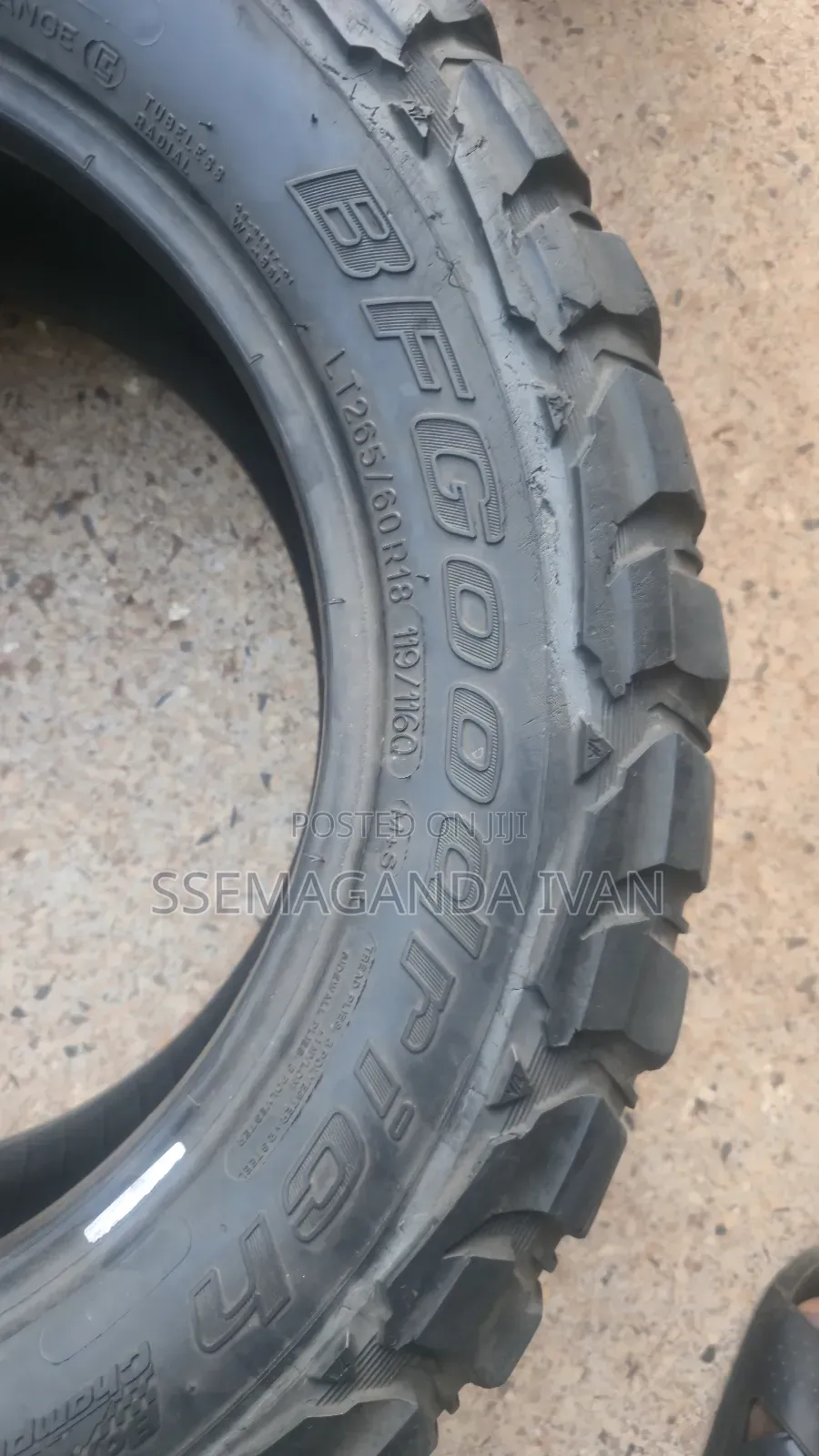 265/60r18 Mud Terrain Bf Goodrich M/T Foreign Used