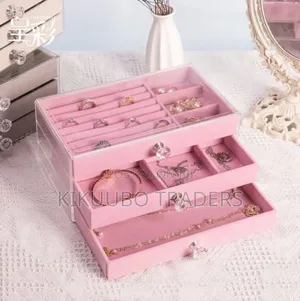 Clear Acrylic Jewelry Box 3 Layers Jewelry Trays