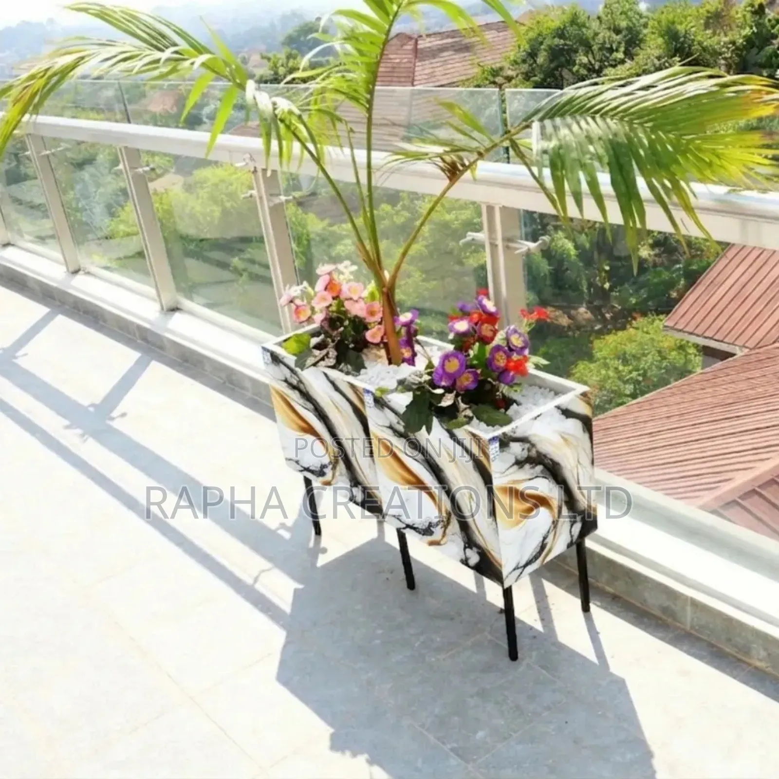 Rectangle Ceramic Tile Planters/Porcelain Tiles/Tiles/Natural Flowers