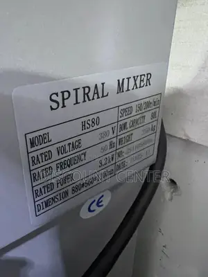 Spiral Mixer 80 Liter 25kg Dough