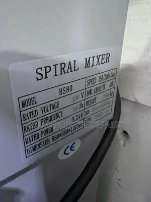Spiral Mixer 80 Liter 25kg Dough