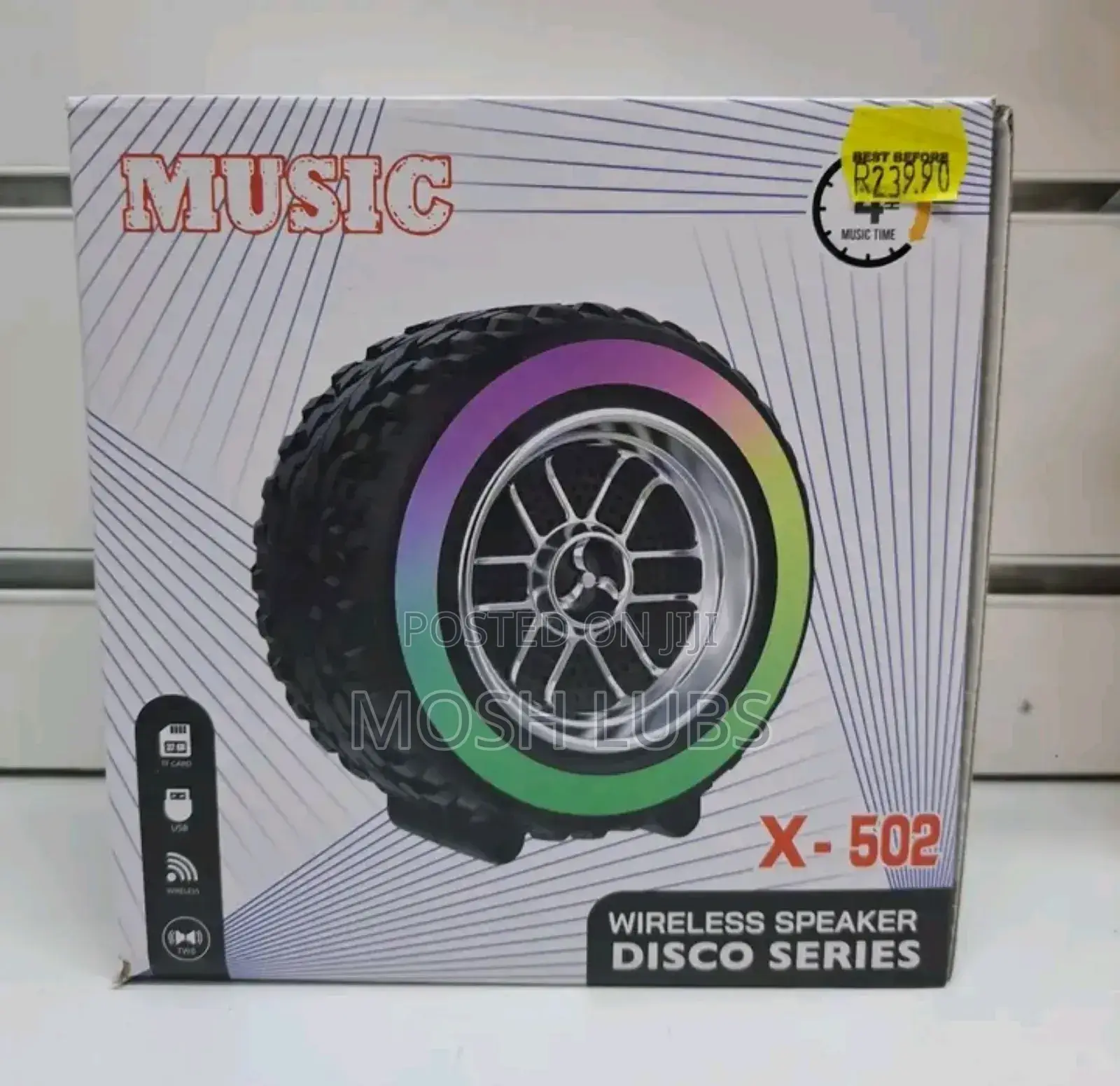 Car Wheel-Shaped Boom Bass Speaker