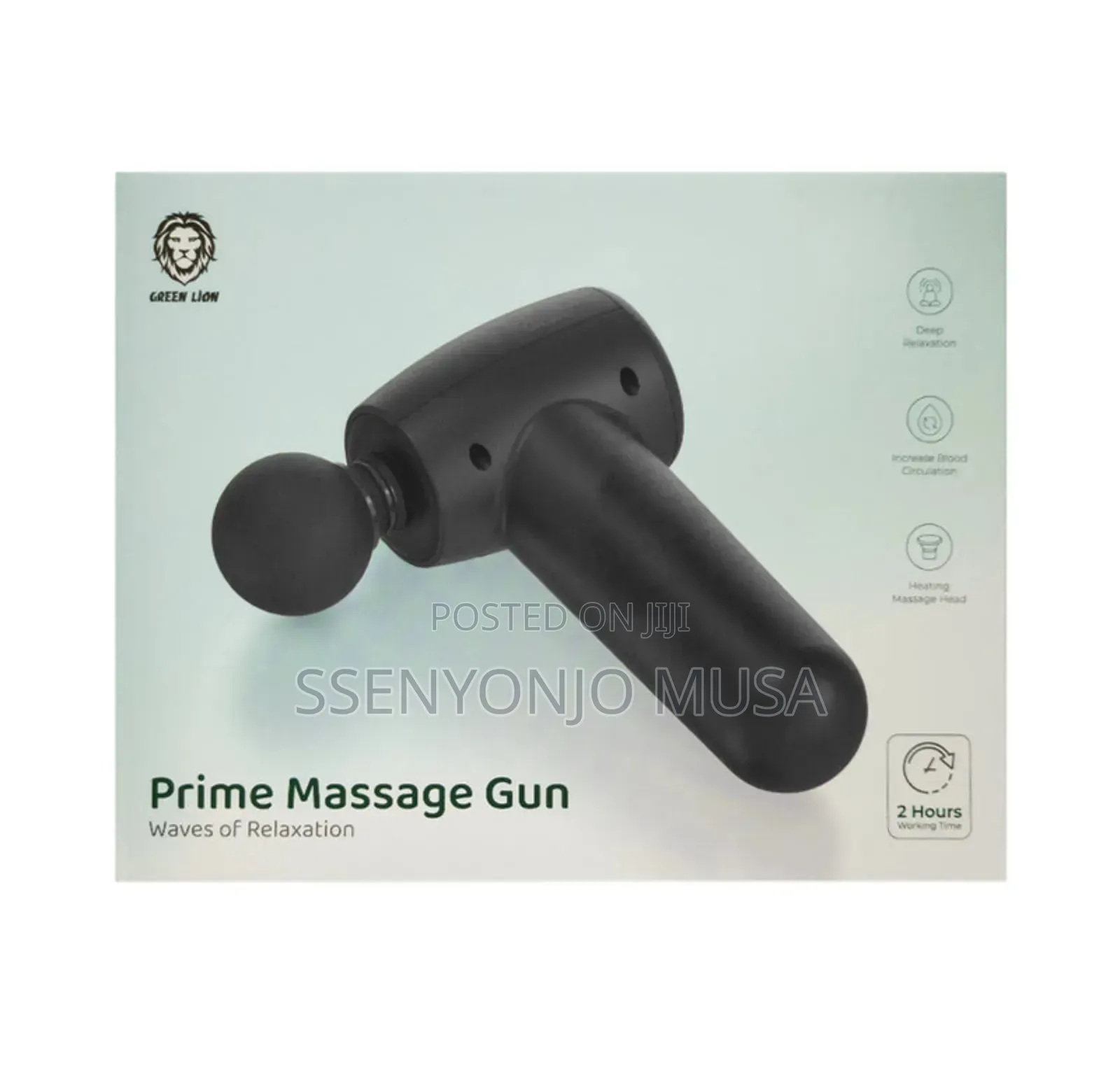 Green Lion Prime Massage Gun With Heating Head – Deep Tissue Muscle