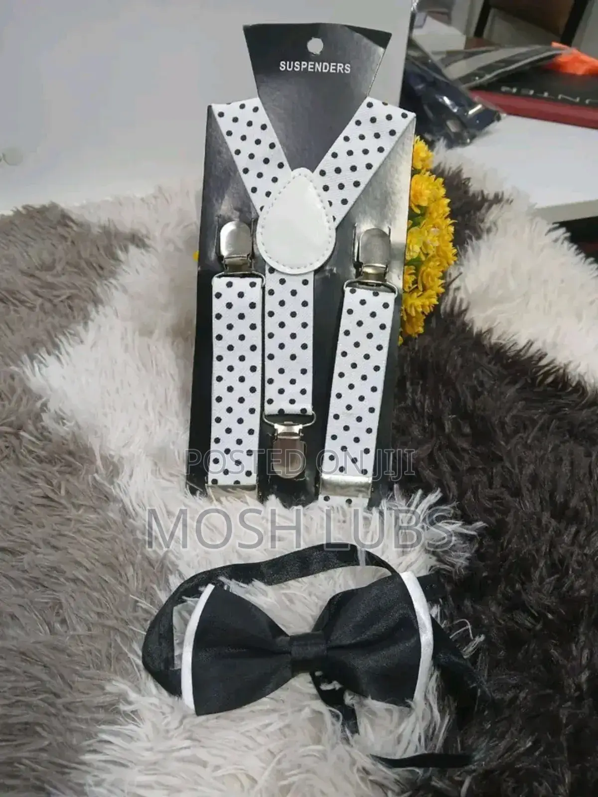 Kids Suspender + Bowtie Set