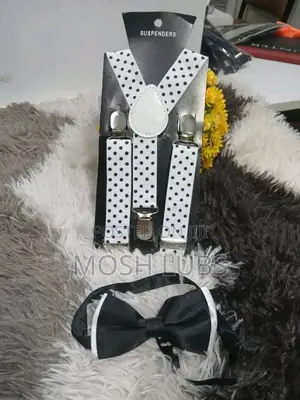 Kids Suspender + Bowtie Set