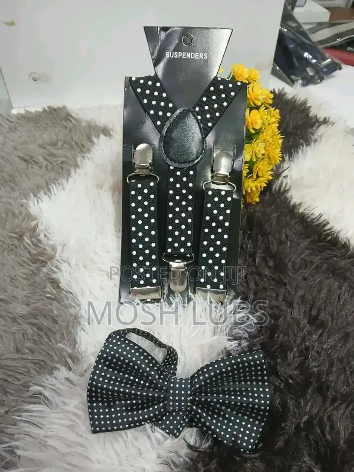 Kids Suspender + Bowtie Set