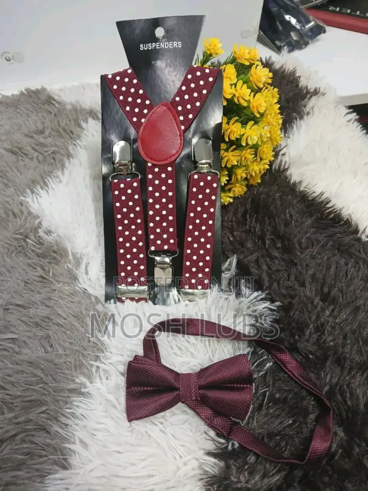 Kids Suspender + Bowtie Set