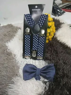 Kids Suspender + Bowtie Set