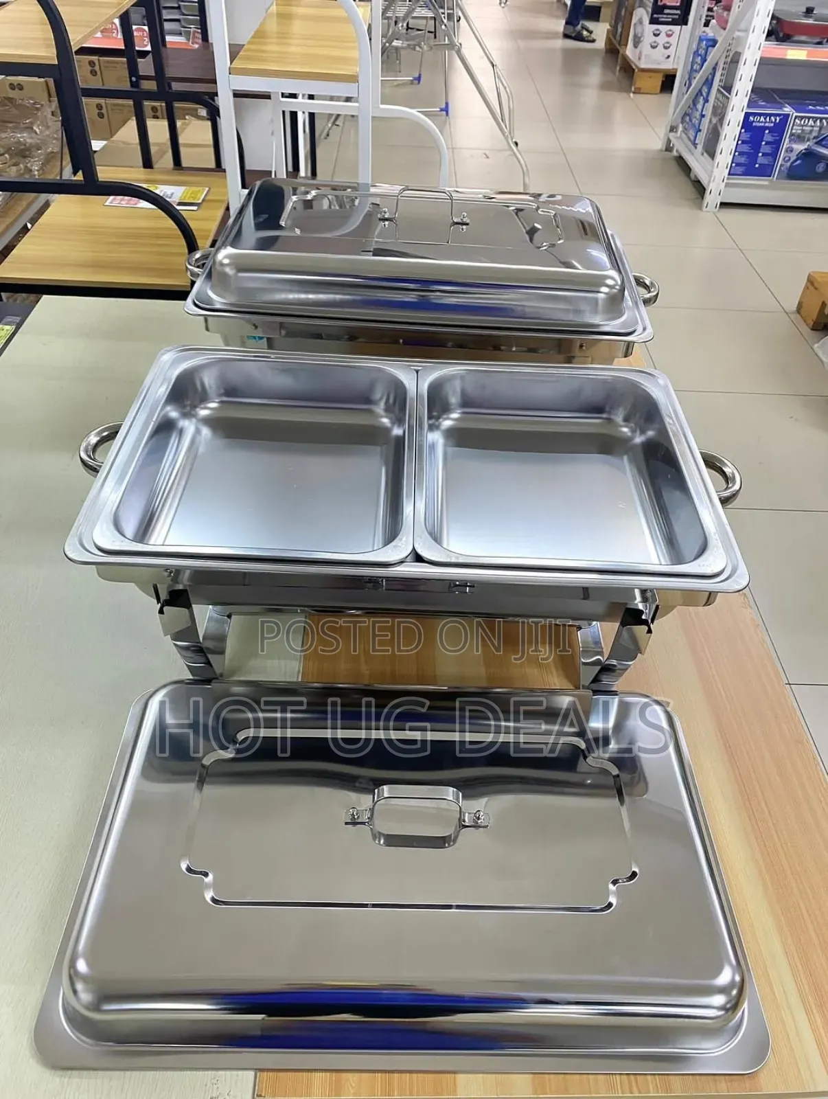 Double  Stainless Steel Chaffing Dish Food Warmer