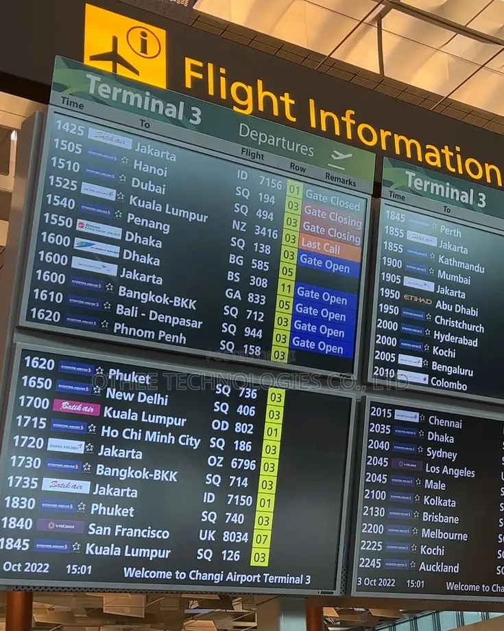 Airport Flight Information Displays (Fids)