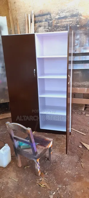 4x6 Wardrobe With 2 Shatters and in White and Coffee Brown