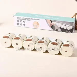 6pc Magnetic Wall Mounted Spice Rack