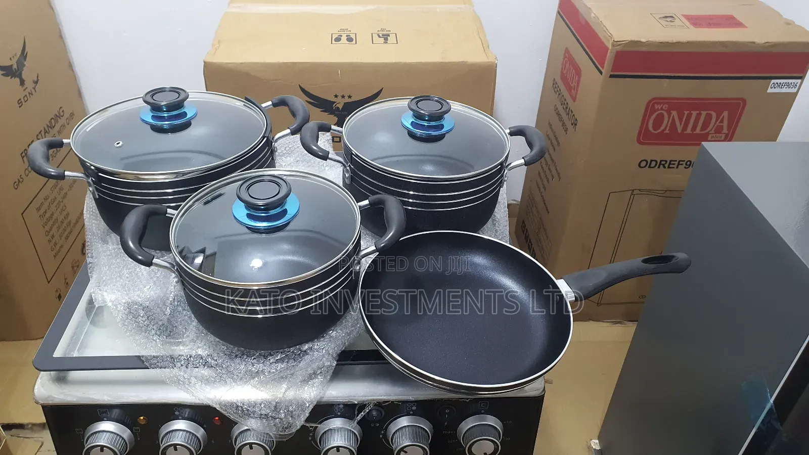 7 Pieaces Aluminium Cooking Pot Set With Frying Pan