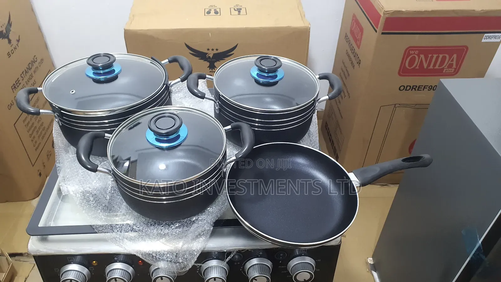 7 Pieaces Aluminium Cooking Pot Set With Frying Pan