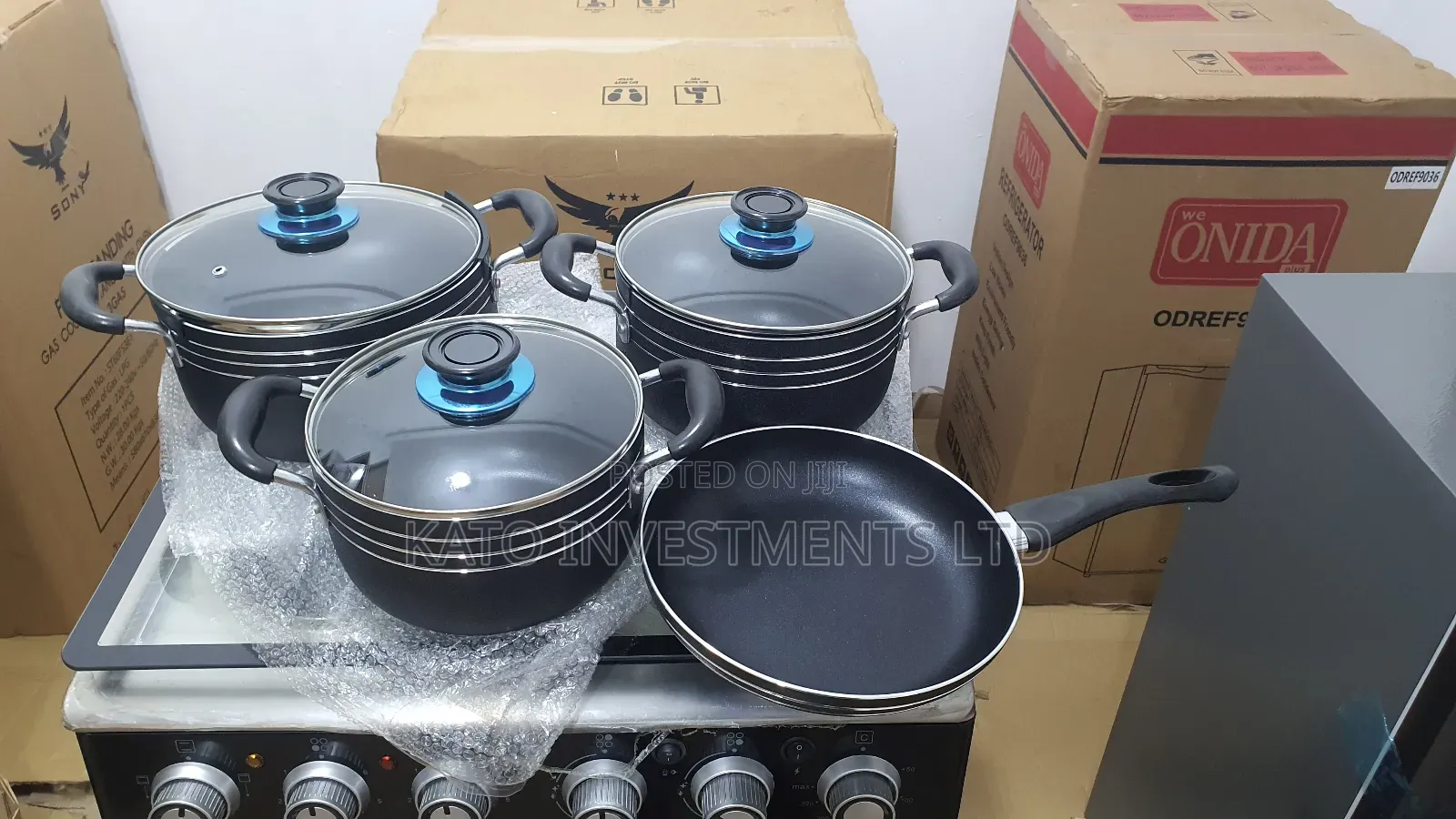 7 Pieaces Aluminium Cooking Pot Set With Frying Pan