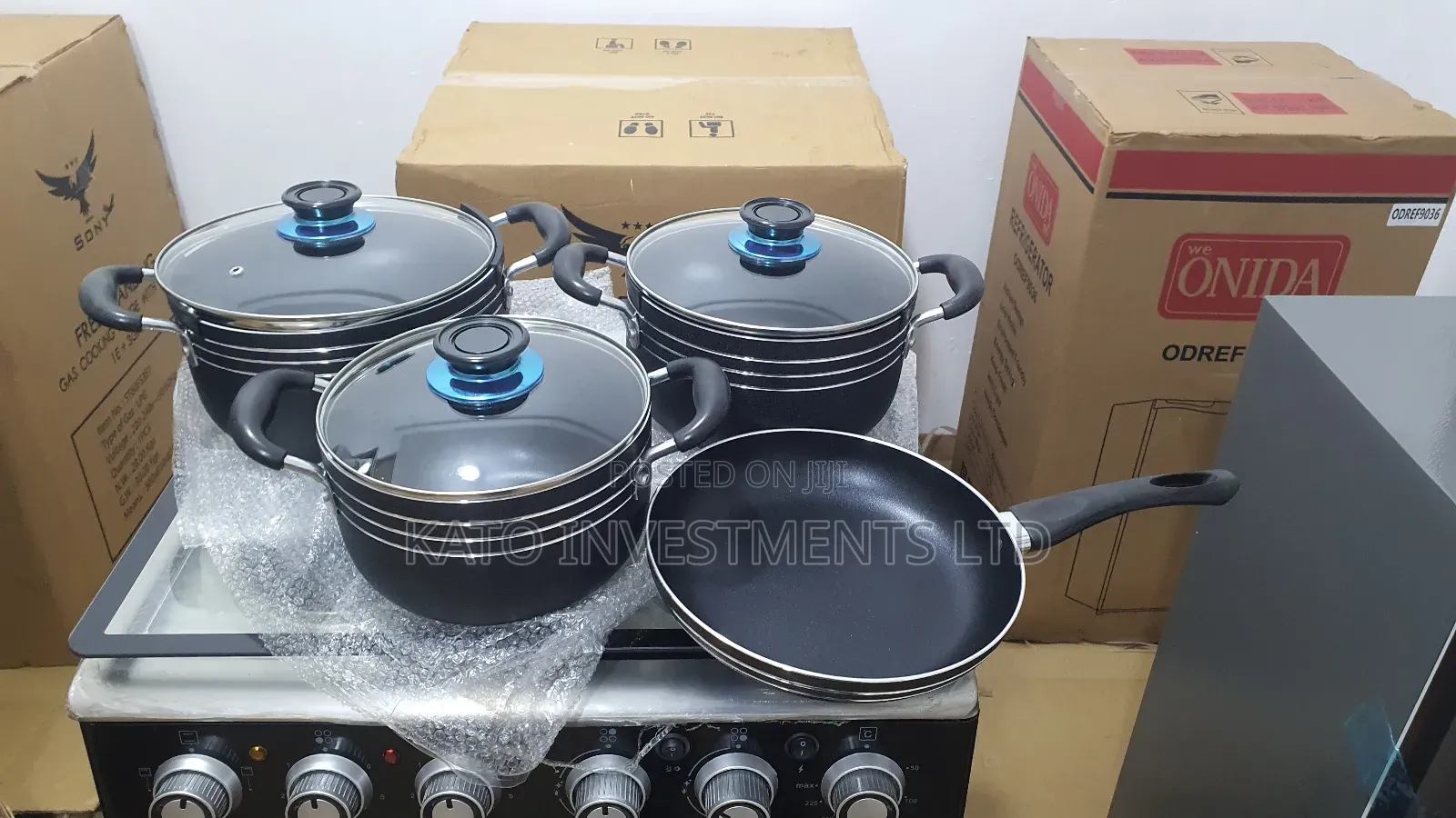 7 Pieaces Aluminium Cooking Pot Set With Frying Pan