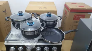7 Pieaces Aluminium Cooking Pot Set With Frying Pan
