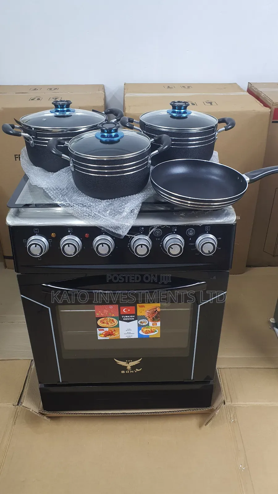 7 Pieaces Aluminium Cooking Pot Set With Frying Pan