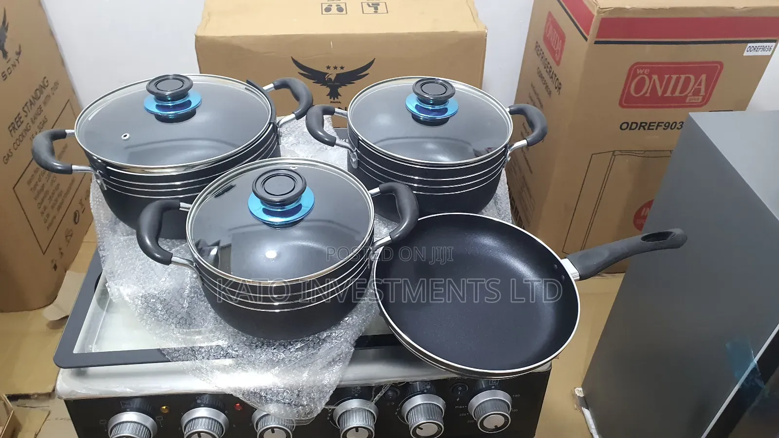 7 Pieaces Aluminium Cooking Pot Set With Frying Pan