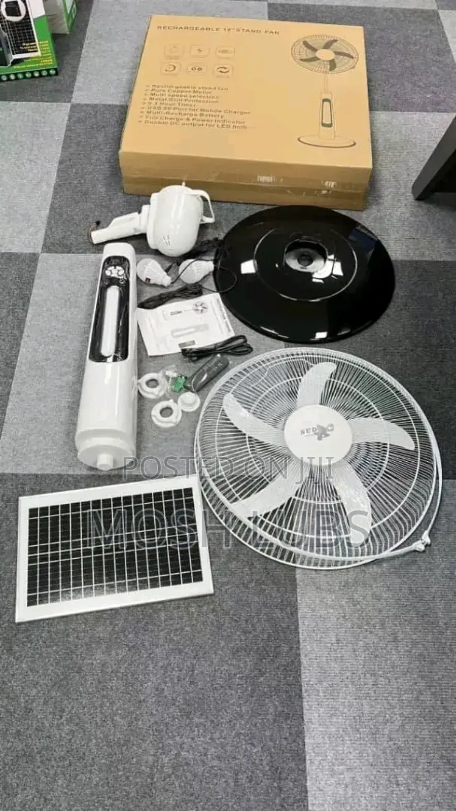 Oscar Solar Rechargeable Fan