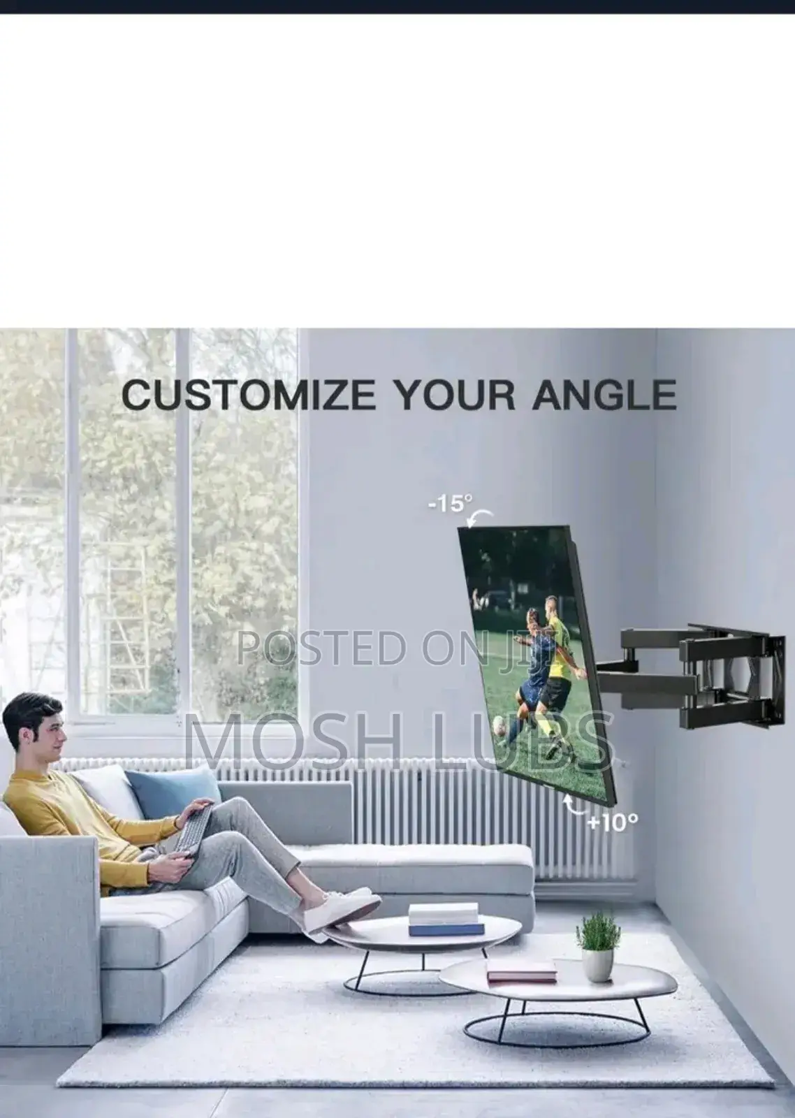 6 Arms Tv Wall Mount{360° Angle Rotation}