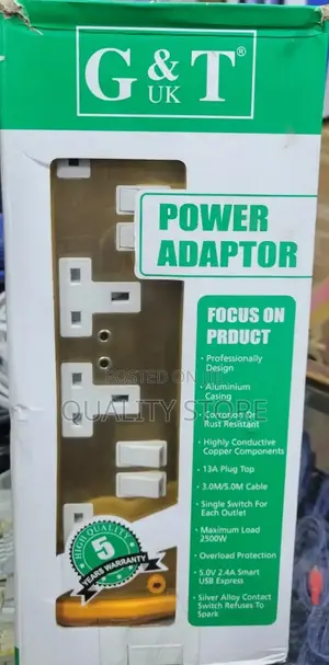 G&T Uk 4 Way Power Adapter